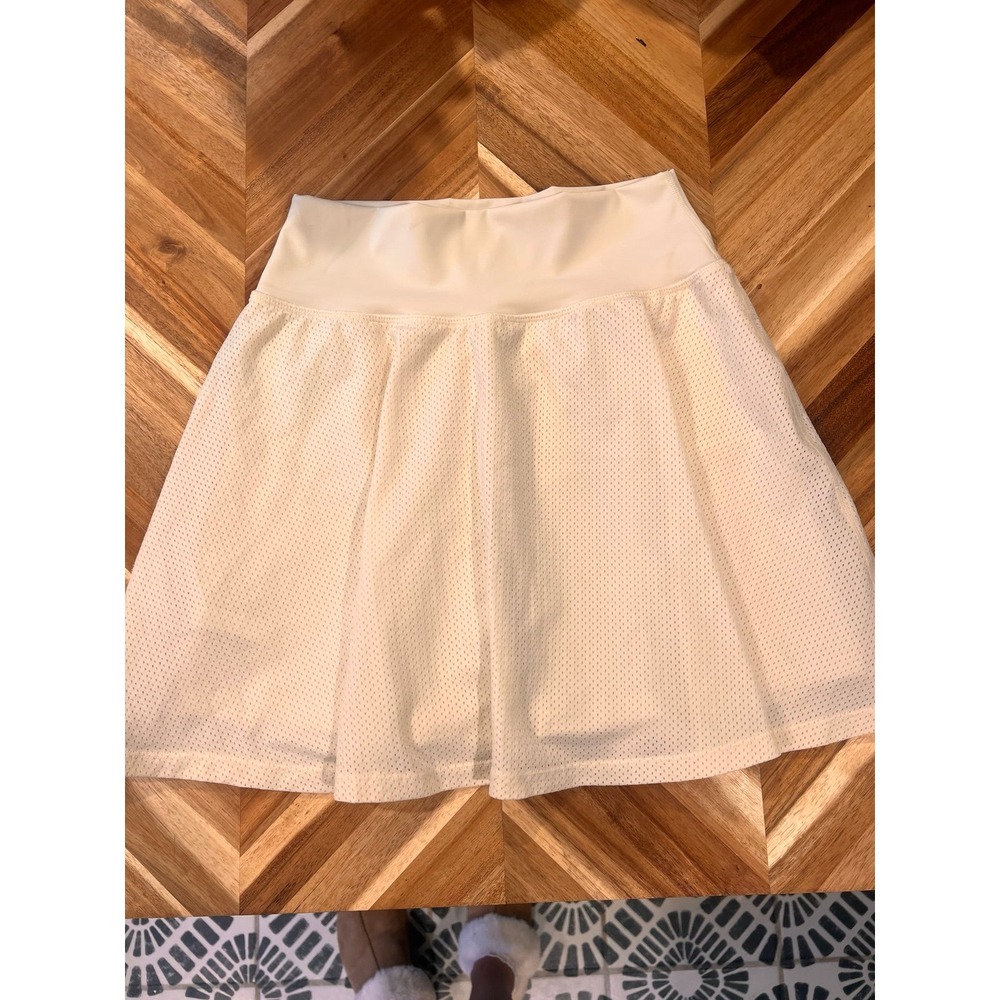 BuffBunny Cream Athletic Skort with built in shorts - Picture 5 of 7